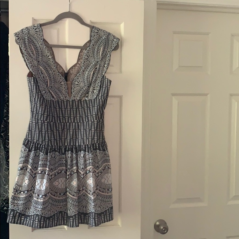 Carolena Black w Pink BCBG Dress